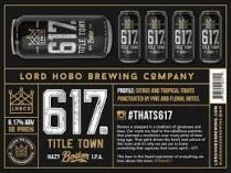 Lord Hobo 617 Title Town IPA 12pk Cans
