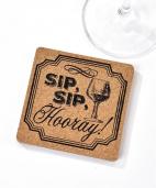Gift Craft - Cork Coasters - Cheers & Assorted Sayings 0
